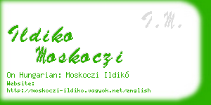 ildiko moskoczi business card