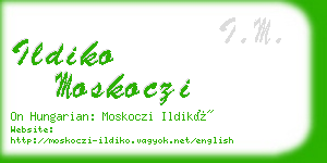 ildiko moskoczi business card